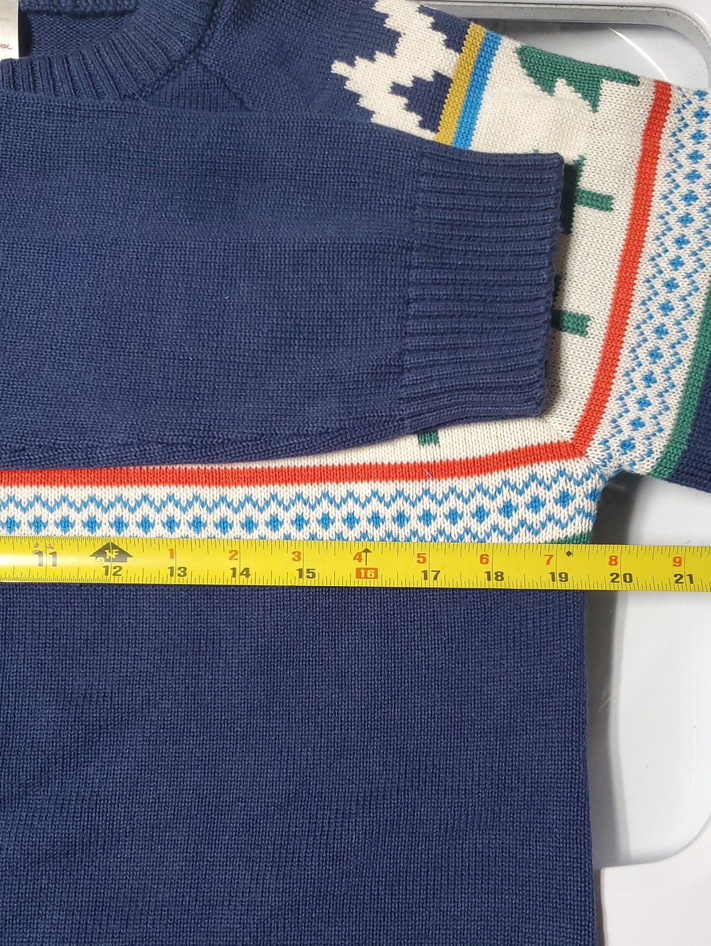 Womens Hanna Andersson Winter Solstice Holiday Sweater Size Small Blue Fairisle - Picture 11 of 15